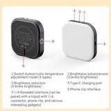 Rechargeable Mini Magnetic Selfie Light - Tri-colour Temperature