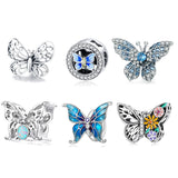 925 Sterling Silver Diy Butterfly Bracelet Pearl Accessories Scc1682 - Top-Down View