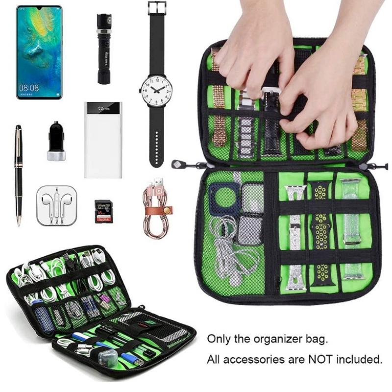 Portable Multifunctional u Disk Storage Bag for Mobile Phone Accessories - Orange