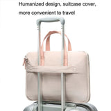 Ultra-thin Macbook Laptop Bag - Khaki & Gray 15.6-16.1 Inches - Rear View