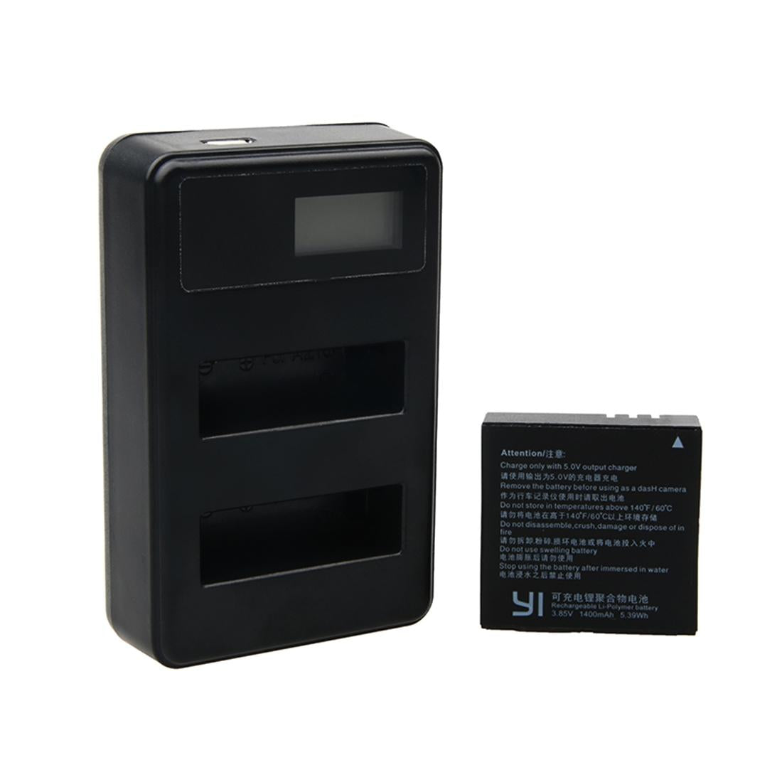 Usb Charger for Xiaoyi 4k Camera with Dual Batteries and Lcd Display