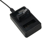 Usb Charger for Xiaoyi 4k Camera with Dual Batteries and Lcd Display - Rear View