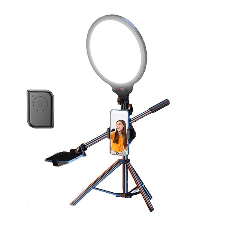 Full-screen Selfie Ring Light Tripod Set for Live Stream - 210cm Height - 210Cm Overhead Shot