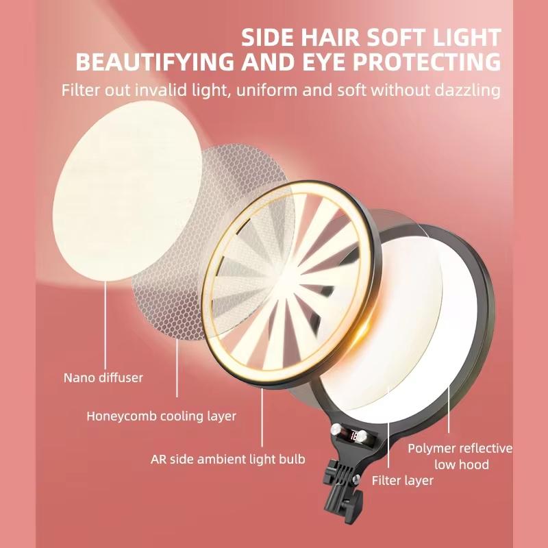 Full-screen Selfie Ring Light Tripod Set for Live Stream - 210cm Height - 210Cm Overhead Shot