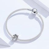 925 Sterling Silver Relief Number Series 0 9 Beads For Diy Bracelets And Necklaces Style - 5 - 45-Degree Angle