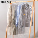 100 Disposable Dust Bags - 60x100cm - Thick Pe Material - Transparent - Front View