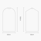 100 Disposable Dust Bags - 60x100cm - Thick Pe Material - Transparent - Side View
