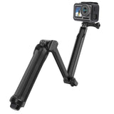 3-in-1 Monopod Tripod Selfie Stick for Gopro Hero12 - Portable and Versatile - Rear View