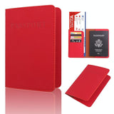 Frosted Pu Multi Card Passport Holder Big Red - Front View