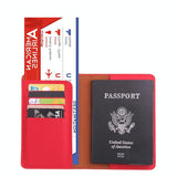 Frosted Pu Multi Card Passport Holder Big Red - Side View