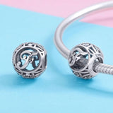925 Sterling Silver 26 English Letter Beads For Diy Bracelets & Necklaces Style - F - 45-Degree Angle