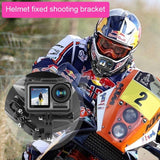 Multi-joint Helmet Mount Set for Action Cameras - Rear View