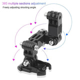 Multi-joint Helmet Mount Set for Action Cameras - Low Angle