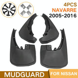 For Nissan Frontier Navarre 2015-2016 4Pcs / Set Car Auto Soft Plastic Splash Flaps Fender Guard - Side View