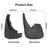 For Nissan Frontier Navarre 2015-2016 4Pcs / Set Car Auto Soft Plastic Splash Flaps Fender Guard - Top-Down View