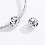 925 Sterling Silver Diy Zodiac Bracelet Beads Virgo Style - Virgo - Rear View