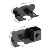 Wall Mounted Holder For Dyson Hair Dryer Bathroom Storage Rack Simple Black - Upgrade Gray