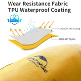 Waterproof Bag For Outdoor Water Activities 20L Khaki - 40L Yellow - 45-Degree Angle