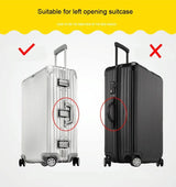 Waterproof Pvc Trolley Suitcase Cover - 30 Inch Rimless Transparent Dustproof - Rear View