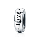 925 Sterling Silver Love Heart Beads Perfect Gift!
