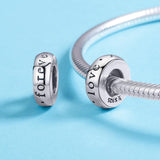 925 Sterling Silver Love Heart Beads Perfect Gift! - 45-Degree Angle