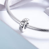 925 Sterling Silver Love Heart Beads Perfect Gift! - Rear View