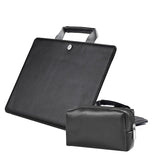 15.4 Inch Laptop Bag & Power Bag - Protective Tote for Macbook Pro - Black - Front View