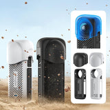 Amagisn Silicone Protective Cover for Insta360 X4 - Lens Cover Gray - Side View