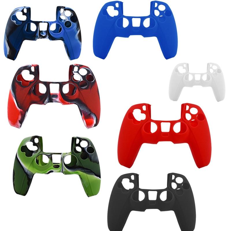 Camouflage Red Silicone Case For Ps5 Controller - Protective Cover