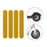 Reflective Stickers for Ninebot Max G30 Scooter - Yellow - Front View