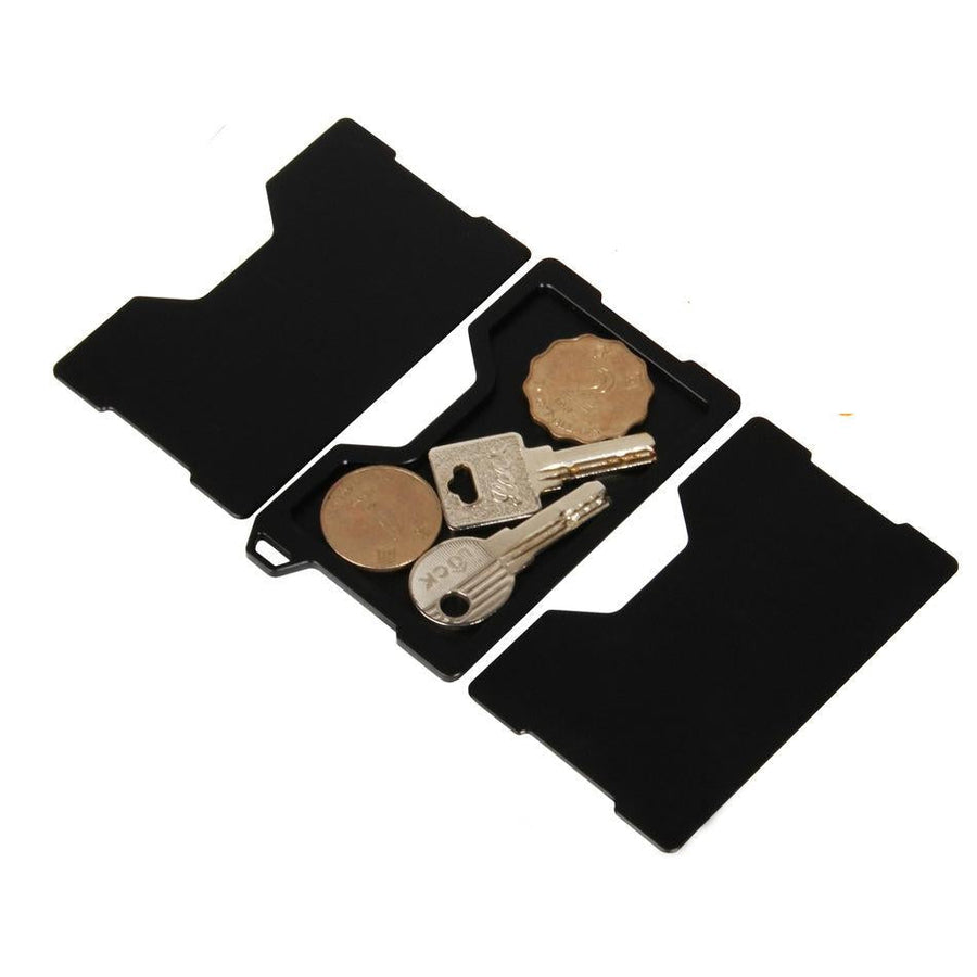 Rfid Card Holder Anti Theft Edc Wallet Coin Storage Box Key Holder Grey