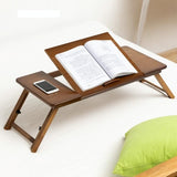 Adjustable Folding Laptop Desk for Dorm or Study - Height and Space Saver - Front View