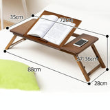 Adjustable Folding Laptop Desk for Dorm or Study - Height and Space Saver - Top-Down View
