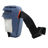 Chest Shoulder Messenger Bag Badge - Blue + Badge + Lanyard - Top-Down View