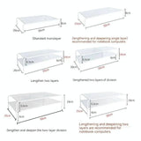 Desk Organizer Bracket for Elevated Computer Monitor - Wrought Iron - Deepen Dual Layer Split - 45-Degree Angle