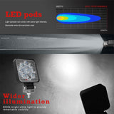 6.3W 10 - 30V Dc 6000K 3 Inch 9 Leds Square Offroad Truck Car Driving Light Work Light Spotlight Fog Light - Low Angle