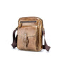 Cowhide Messenger Bag Large Capacity Briefcase Dark Brown