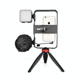 Vlogging Video Rig With Led Light Mic & Tripod