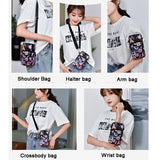 Animal Park Mini Crossbody Phone Wallet With Arm Band - Small Tree Bud - 45-Degree Angle