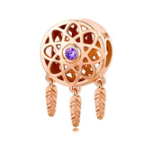 Rose Gold Plated Hollow Beads - Front View