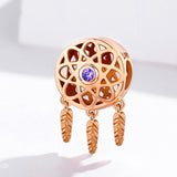 Rose Gold Plated Hollow Beads - Side View
