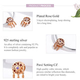 Rose Gold Plated Hollow Beads - Top-Down View