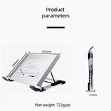 Vertical Laptop Stand - 5 Levels Riser for Desk - Side View