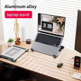 Vertical Laptop Stand - 5 Levels Riser for Desk - Rear View