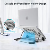 Vertical Laptop Stand - 5 Levels Riser for Desk - Close-Up Angle