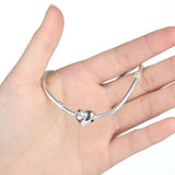 925 Sterling Silver Mom Heart Pendant For Diy Bracelet Or Necklace - Rear View