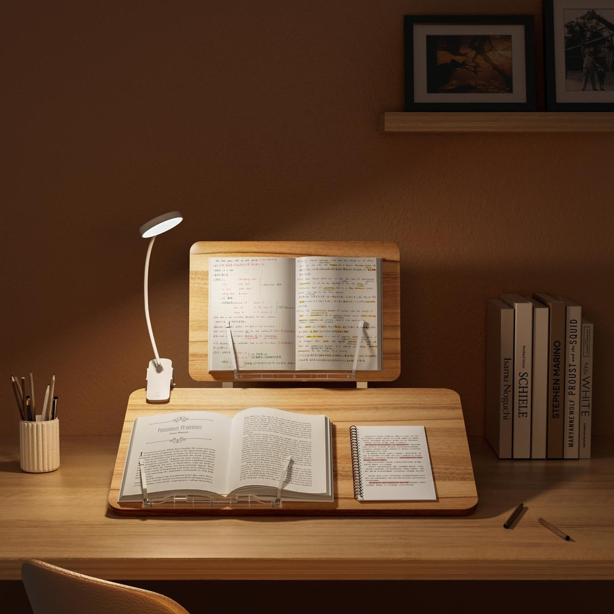 Portable Folding Book Stand for Home Dorm and Desktop