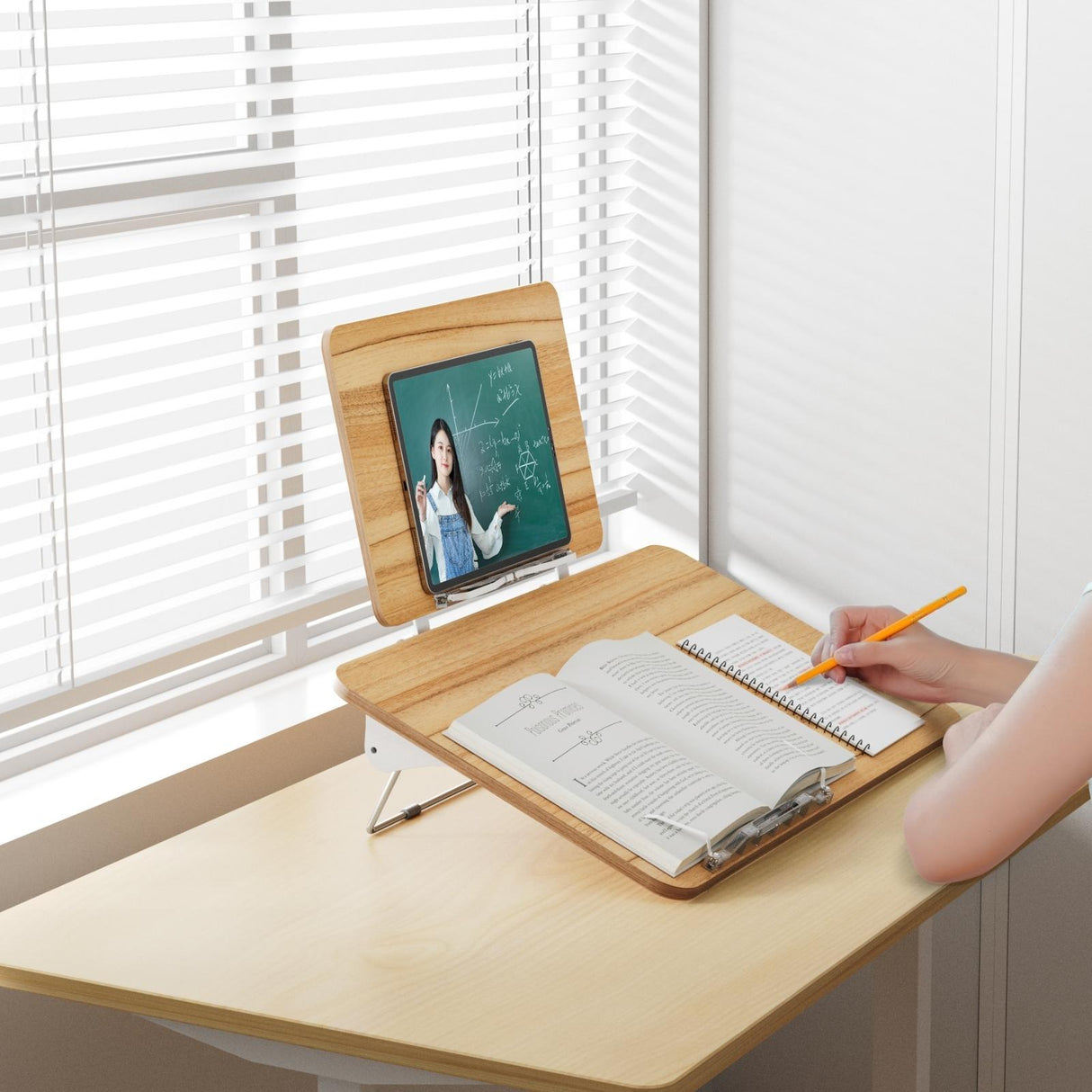 Portable Folding Book Stand for Home Dorm and Desktop