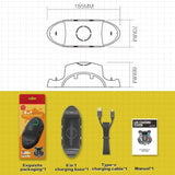 Versatile 6-in-1 Joycon Holder for Nintendo Switch - Low Angle