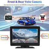 7 Touch Display Car Navigator With Dual-Lens Smart Driving Recorder - Portable And Wireless - Rear View